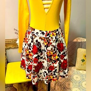 Vintage xxi Cotton Pleated Skirt